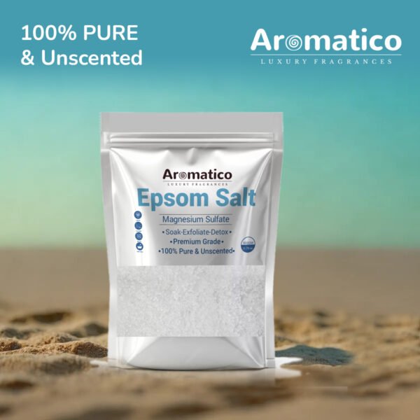 Epsom Bath Salt for relaxation & pain relief foot. Natural therapy for dead sea for bathing Magnesium Sulphate Aches & Unscented - 900gm - Image 2