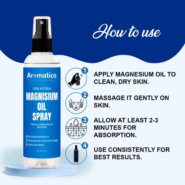 Magnesium Oil Spray Relieves Muscles & Joints, Promotes Better Sleep (200 ml (Pack of 2) - Image 2