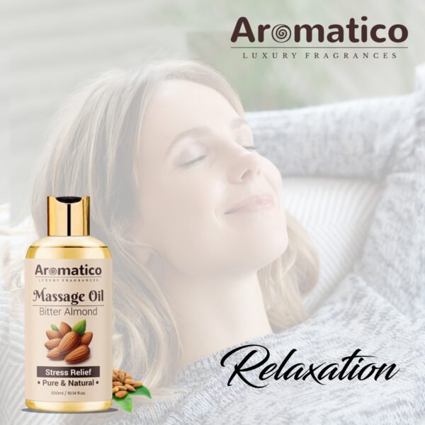 Almond Massage Oil. Hydrates & nourishes skin, soothes irritation, improves texture & promotes relaxation - 300ml. Rich in vitamins & essential fatty acids, enhances circulation. - Image 6