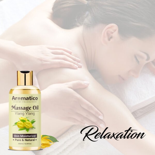 Ylang Ylang Massage Oil. Sunny, Sensual, Floral Fantasy for Date Nights - 300ml. Intimate, Romantic & Arousing Massage Oil for Couples. Non-sticky, 100% Pure & Natural - Image 5