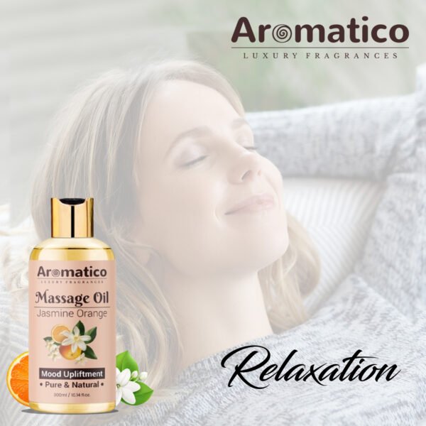 Jasmine Orange Massage Oil. Sensual Oil for Date Nights & Mood Upliftment - 300ml. Intimate, Romantic Massage Oil for Couples. Non-sticky, 100% Natural - Image 5