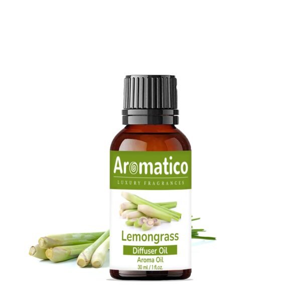 Lemongrass Diffuser Oil for Long-Lasting - Home Fragrance & Aromatherapy | Meditation | Concentration - Versatile Use in Diffusers, Air Fresheners | 30ml