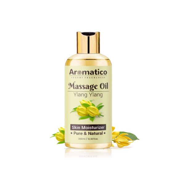 Ylang Ylang Massage Oil. Sunny, Sensual, Floral Fantasy for Date Nights - 300ml. Intimate, Romantic & Arousing Massage Oil for Couples. Non-sticky, 100% Pure & Natural