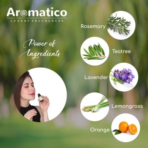 Essential Oils Pack of 5, Rosemary, Tea-Tree, Lavender, Lemongrass & Orange. Therapeutic Grade, 100% Pure & Natural. Combo pack 10mlX5 - Image 2