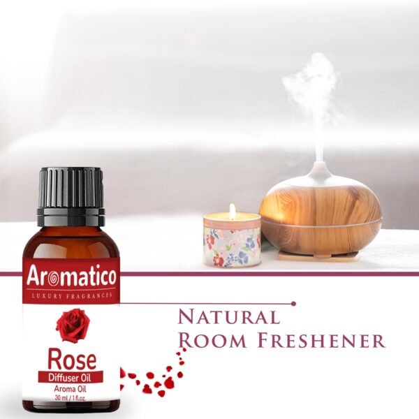 Rose Diffuser Oil for Long-Lasting - Premium Home Fragrance Oil for Aromatherapy, Meditation & Concentration - Versatile Use in Diffusers, Air Fresheners - 30ml - Image 2