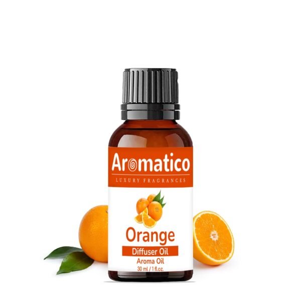 Orange Diffuser Oil for Long-Lasting Fragrance. Premium Aroma Oil for Aromatherapy, Meditation & Concentration. Versatile Use in Diffusers, Air Fresheners - 30ml