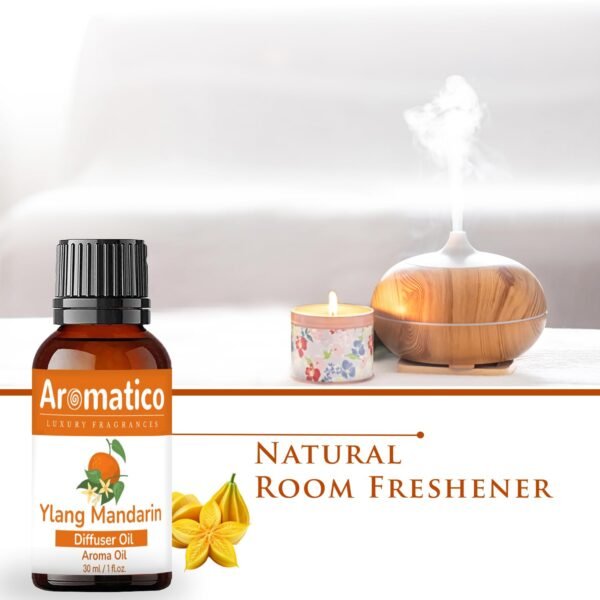 Ylang Mandarin Diffuser Oil | Long Lasting Scented Home Fragrance | Natural Essential diffuser Oil Fragrance Sleep & Pure Aromatherapy | 30ML - Image 2