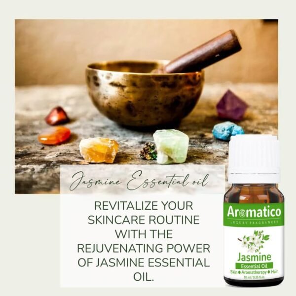 Jasmine Essential Oil for Skin, Hair Growth, Bathing, Diffuser, Home Fragrance & Soap Making. Aromatherapy Fragrance & Massage, Stress Relief -10ml - Image 5