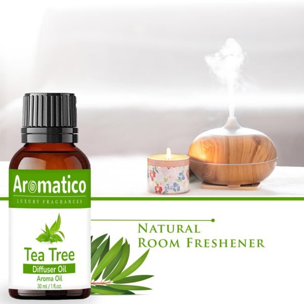 Tea Tree Diffuser Oil for Long-Lasting - Premium Home Fragrance Oil for Aromatherapy, Meditation & Concentration - Versatile Use in Diffusers, Air Fresheners | 30ml - Image 4