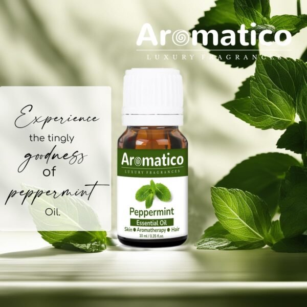 Peppermint Essential Oil for Skin & Hair Care, Scalp, Aromatherapy |100% Pure & Natural Therapeutic Grade, Undiluted - 10ml - Image 2