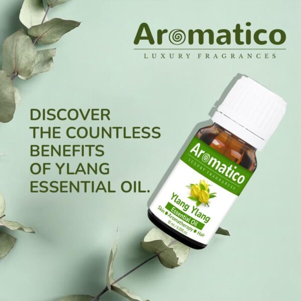 Ylang Ylang Essential Oil – Therapeutic Grade For Skin & Hair Care, Reduce Stress and Anxiety Pure, Natural & Undiluted - 10ML - Image 3