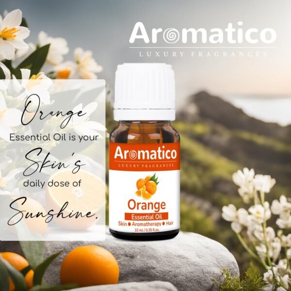 Orange Essential Oil | Skin radiance Enhance Hair Brilliance | Refreshing Care for Face, Scalp & Skin. Pure & Natural Therapeutic Grade & Undiluted Oil - 10ml - Image 5