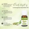 Lemongrass Essential Oil Enhance Skin Brightness, Elevate Hair Luster | Renewing Care for Face, Scalp & Skin. Pure, Natural & Undiluted -10ml - Image 5
