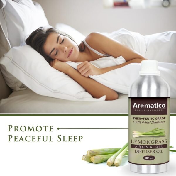 Lemongrass Diffuser Oil for Long-Lasting - Home Fragrance & Aromatherapy | Meditation | Concentration - Versatile Use in Diffusers, Air Fresheners | 500ML - Image 5