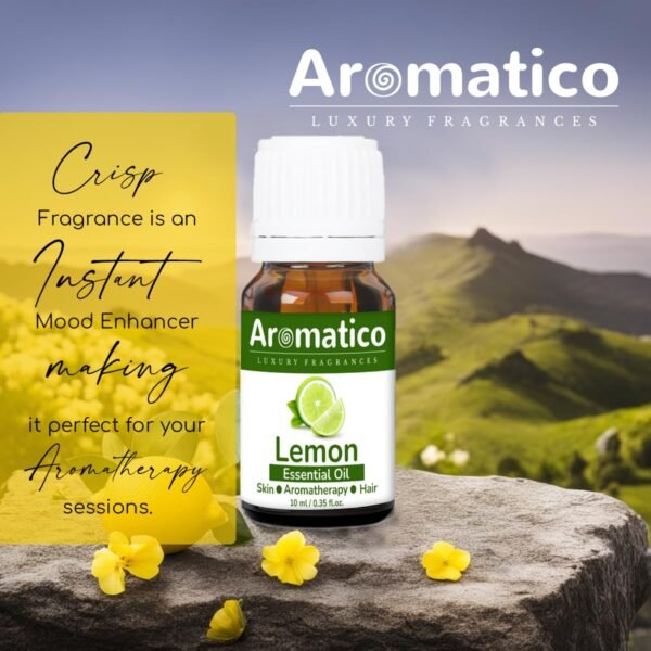 LEMON Essential Oil | Improves Skin Radiance, Boost Hair Luster | Revitalizing Care for Face, Scalp & Skin. Aromatherapy and Massage - 10ml - Image 4