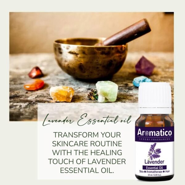Lavender Essential Oil for Aroma Therapy, Stress Relief & Sleep | Promotes Clear Skin, Strong Hair | Calming & Soothing Care for Face, Scalp & Body - 10ml - Image 4