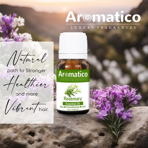 Rosemary Essential Oil for Hair Growth, Hair Fall Control and Moisturizes Skin & Nourishes | Rosemary Oil | Organic 100% Pure, Natural, Undiluted | 10ml - Image 5