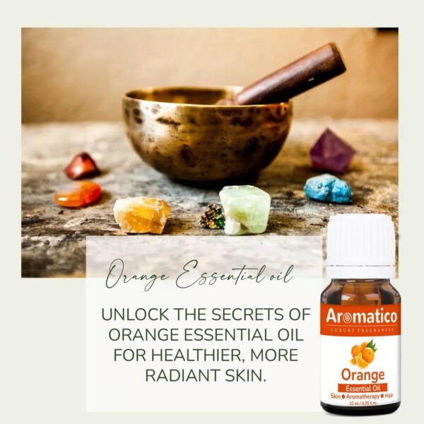 Orange Essential Oil | Skin radiance Enhance Hair Brilliance | Refreshing Care for Face, Scalp & Skin. Pure & Natural Therapeutic Grade & Undiluted Oil - 10ml - Image 3