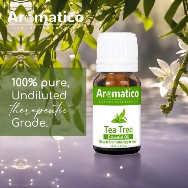 Tea Tree Essential Oil for Skin, Hair, Face, Acne Care, Dandruff | Promotes Blemish Free Skin, Improves Hair Growth 100% Pure, Natural | 10ml - Image 5
