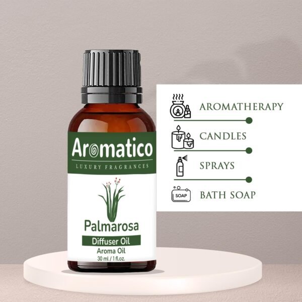 Palmarosa Diffuser Oil | Fresh and Long Lasting Fragrance for Office, Home, Spa & Restaurant | Aroma Essential Aroma Diffuser Oil | 30ML - Image 5