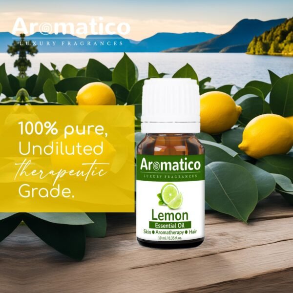 LEMON Essential Oil | Improves Skin Radiance, Boost Hair Luster | Revitalizing Care for Face, Scalp & Skin. Aromatherapy and Massage - 10ml - Image 5