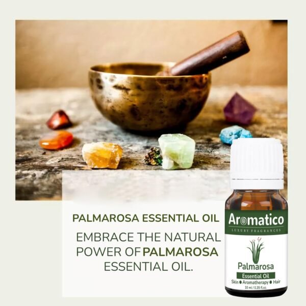 Palmarosa Essential Oil 100% Pure Natural & Undiluted Therapeutic Grade for Dry Skin Care and Aromatherapy - 10ml - Image 6