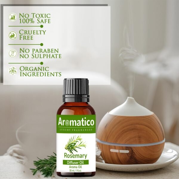 Rosemary Diffuser Oil for Home, Office | Long-Lasting Aroma Fragrance Oil | Natural Pure Therapeutic Grade | 30ML - Image 5