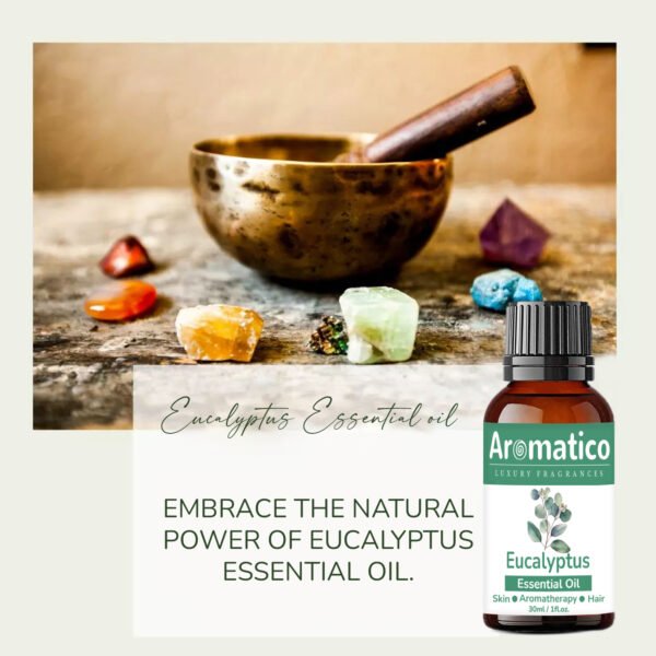 Eucalyptus Essential Oil, Therapeutic Grade, Perfect For Steam Inhalation, Massage, Mosquitoes Repellent, Aromatherapy, Relaxation, Skin Therapy, Hair Care & Diffuser - 30ml - Image 4