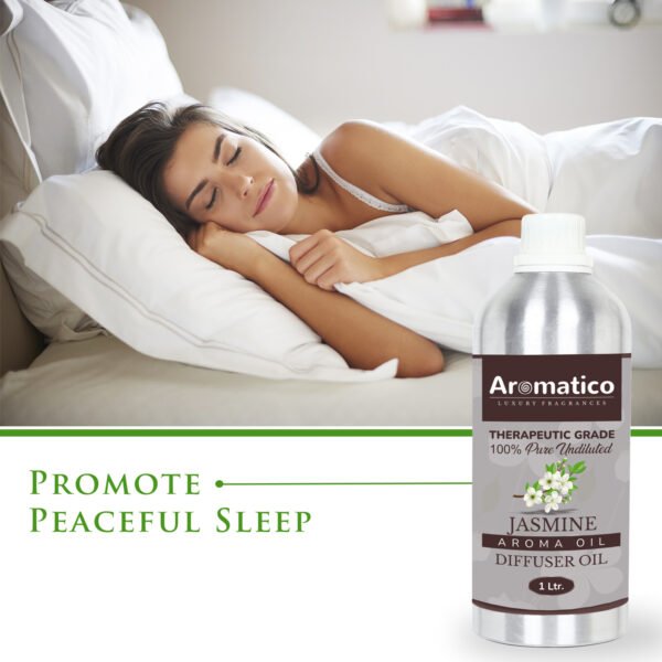 Jasmine Diffuser Oil with Strong, Long-Lasting Aroma. Premium Aroma Oil for Homes, Offices & Showrooms. Aromatherapy, Diffusers, Air Purifiers, Vaporizers - 1 Liter (1000 ml) - Image 4