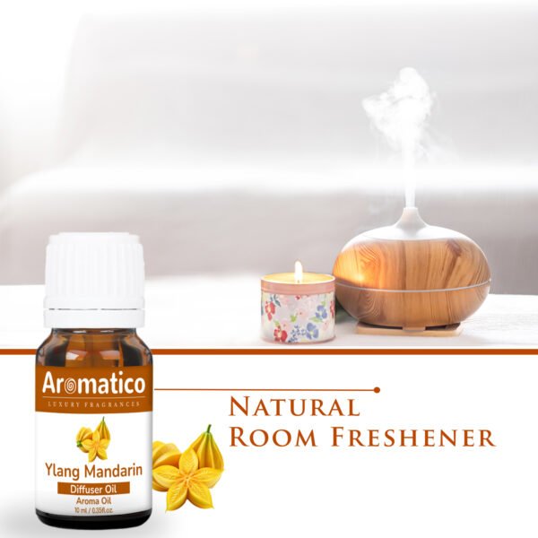 Ylang Mandarin Diffuser Oil Relaxing and Sweet Aroma | Long Lasting Scented Home Fragrance | Natural Essential diffuser Oil Fragrance Sleep & Pure Aromatherapy | 10ML - Image 5
