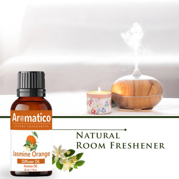 Jasmine Orange Diffuser Oil For Relax Calm Mood, Natural Homely Fragrance & Aromatherapy | Long Lasting Fragrance for Office, Home, Spa & Restaurant | 30ML - Image 5
