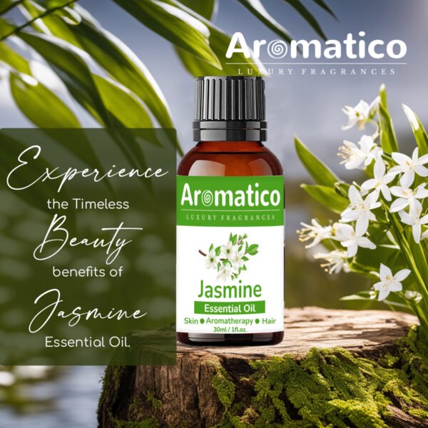 Jasmine Essential Oil for Skin, Hair Growth, Bathing, Diffuser, Home Fragrance & Soap Making. Aromatherapy Fragrance & Massage, Stress Relief | 30ML - Image 2