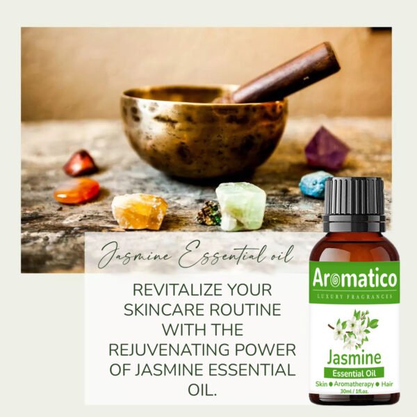 Jasmine Essential Oil for Skin, Hair Growth, Bathing, Diffuser, Home Fragrance & Soap Making. Aromatherapy Fragrance & Massage, Stress Relief | 30ML - Image 4