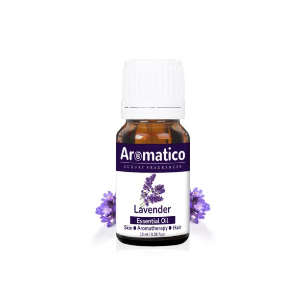 Lavender Essential Oil for Aroma Therapy, Stress Relief & Sleep | Promotes Clear Skin, Strong Hair | Calming & Soothing Care for Face, Scalp & Body - 10ml