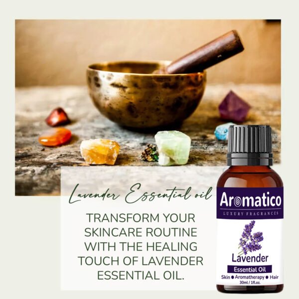 Lavender Essential Oil for Aroma Therapy helps Stress & Sleep | Promotes Clear Skin, Strong Hair | Calming & Soothing Care for Face, Scalp & Body | 30ML - Image 6