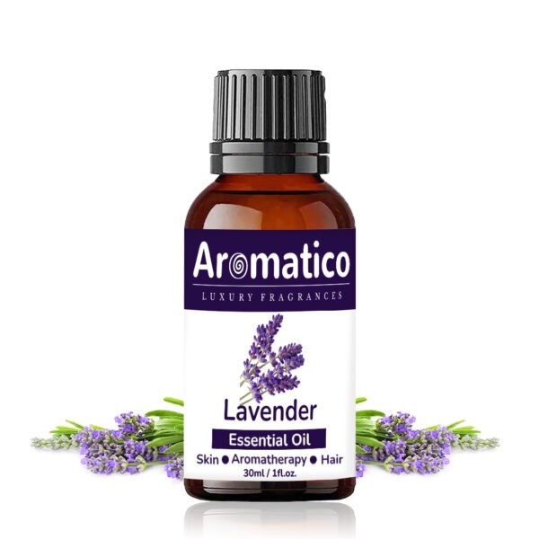 Lavender Essential Oil for Aroma Therapy helps Stress & Sleep | Promotes Clear Skin, Strong Hair | Calming & Soothing Care for Face, Scalp & Body | 30ML