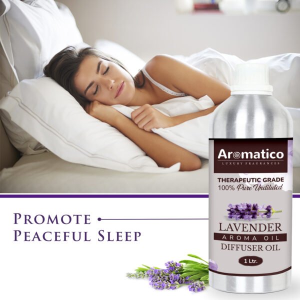 Lavender Diffuser Oil with Strong, Long-Lasting Aroma. Premium Aroma Oil for Homes, Offices & Showrooms. Aromatherapy, Diffusers, Air Purifiers, Vaporizers - 1 Liter (1000 ml) - Image 4