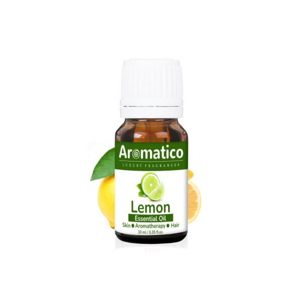 LEMON Essential Oil | Improves Skin Radiance, Boost Hair Luster | Revitalizing Care for Face, Scalp & Skin. Aromatherapy and Massage - 10ml