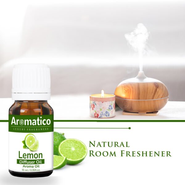 Lemon Diffuser Oil for Long-Lasting - Premium Home Fragrance Oil for Aromatherapy, Meditation & Concentration - Versatile Use in Diffusers, Air Fresheners - 10ml - Image 5