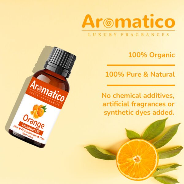 Orange Essential Oil | Skin radiance Enhance Hair Brilliance | Refreshing Care for Face, Scalp & Skin. Pure & Natural Therapeutic Grade & Undiluted Oil | 30ML - Image 3