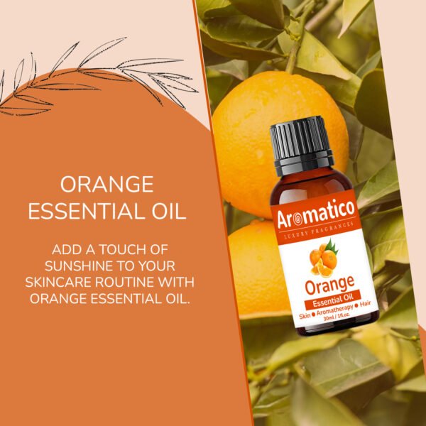 Orange Essential Oil | Skin radiance Enhance Hair Brilliance | Refreshing Care for Face, Scalp & Skin. Pure & Natural Therapeutic Grade & Undiluted Oil | 30ML - Image 5