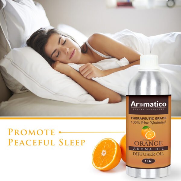 Orange Diffuser Oil with Strong, Long-Lasting Aroma. Premium Aroma Oil for Homes, Offices & Showrooms. Aromatherapy, Diffusers, Air Purifiers, Vaporizers - 1 Liter (1000 ml) - Image 4
