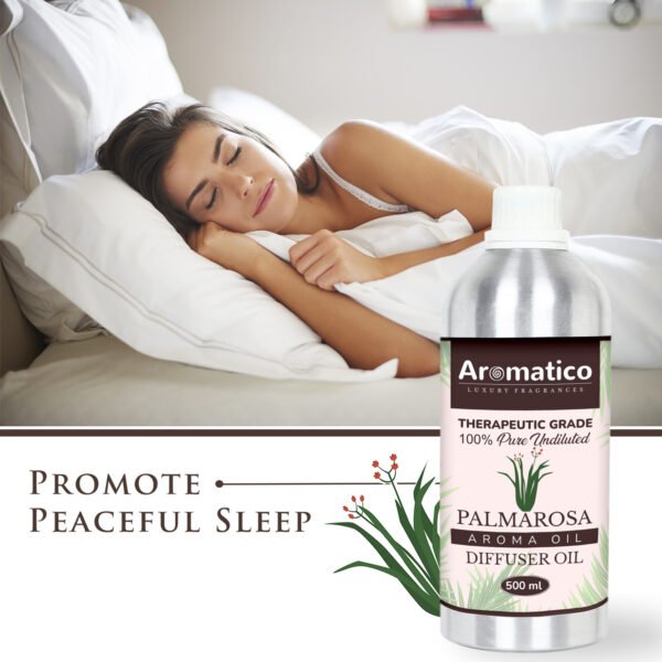 Palmarosa Diffuser Oil with Strong, Long-Lasting Aroma. Premium Aroma Oil for Homes, Offices & Showrooms. Aromatherapy, Diffusers, Air Purifiers, Vaporizers - 500 ml - Image 4