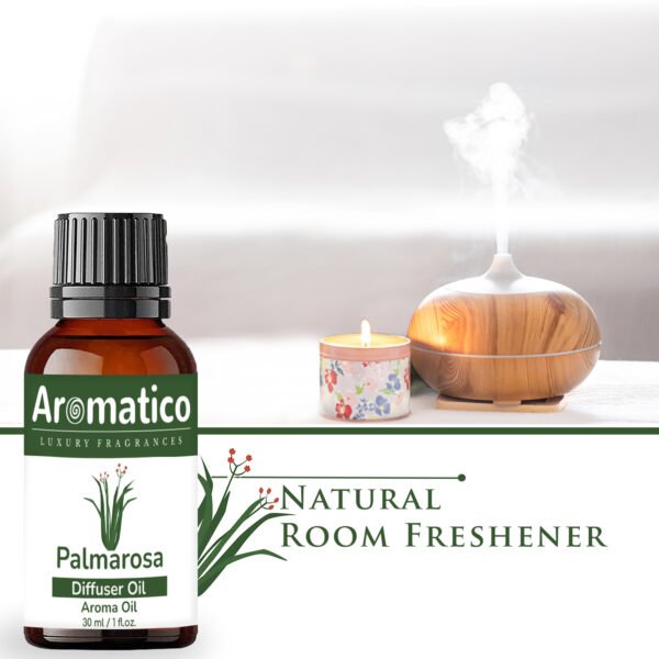 Palmarosa Diffuser Oil | Fresh and Long Lasting Fragrance for Office, Home, Spa & Restaurant | Aroma Essential Aroma Diffuser Oil | 30ML - Image 5