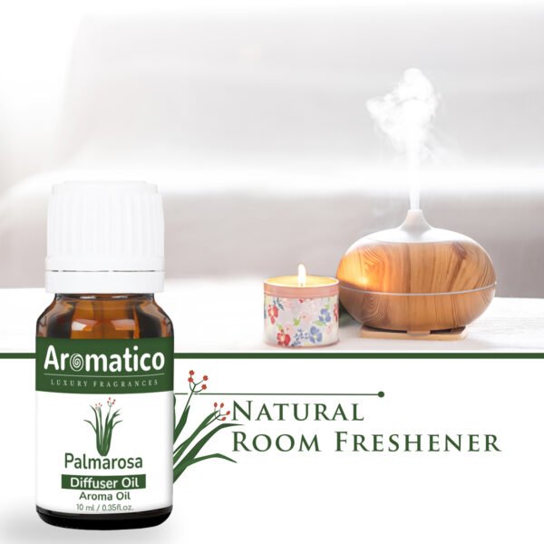 Palmarosa Diffuser Oil | Fresh and Long Lasting Fragrance for Office, Home, Spa & Restaurant | Aroma Essential Aroma Diffuser Oil | 10ML - Image 5