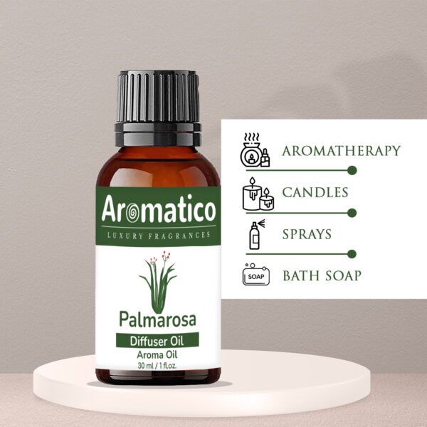 Palmarosa Diffuser Oil | Fresh and Long Lasting Fragrance for Office, Home, Spa & Restaurant | Aroma Essential Aroma Diffuser Oil | 30ML - Image 6