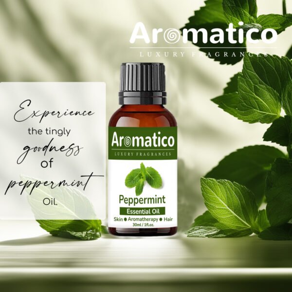 Peppermint Essential Oil for Skin & Hair Care, Scalp, Aromatherapy |100% Pure & Natural Therapeutic Grade, Undiluted - 30ml - Image 2
