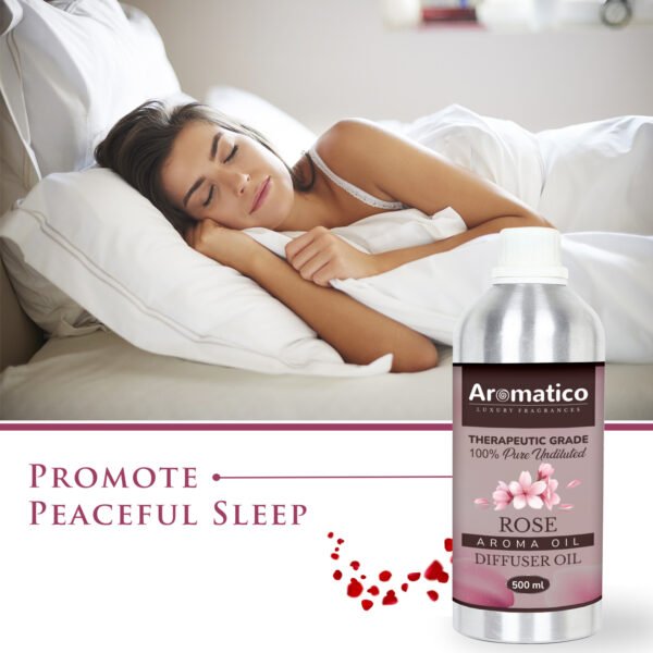 Rose Diffuser Oil with Strong, Long-Lasting Aroma. Premium Aroma Oil for Homes, Offices & Showrooms. Aromatherapy, Diffusers, Air Purifiers, Vaporizers - 500ML - Image 4
