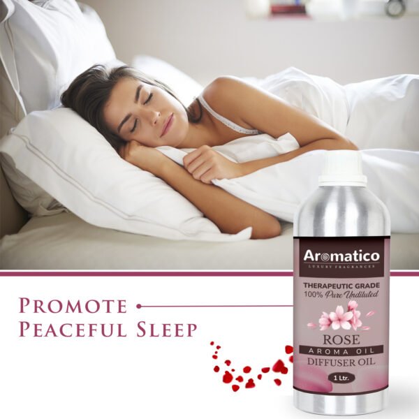 Rose Diffuser Oil with Strong, Long-Lasting Aroma. Premium Aroma Oil for Homes, Offices & Showrooms. Aromatherapy, Diffusers, Air Purifiers, Vaporizers - 1 Liter (1000 ml) - Image 4