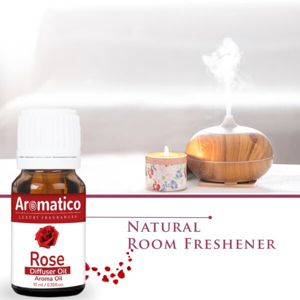 Rose Diffuser Oil for Long-Lasting - Premium Home Fragrance Oil for Aromatherapy, Meditation & Concentration - Versatile Use in Diffusers, Air Fresheners - 10ml - Image 5